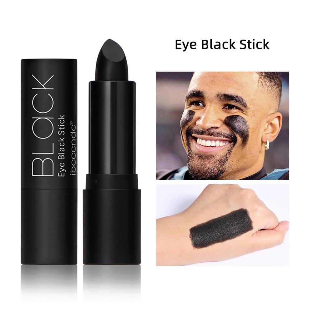 Camo Face Paint - สติ๊กเพ้นท์ตาสีดำสำหรับกีฬา ใช้ได้กับริมฝีปาก ใบหน้า ปกปิดรอยสัก สีดำสำหรับแต่งหน้าตา สำหรับฟุตบอล/เบสบอล/ซอฟต์บอล