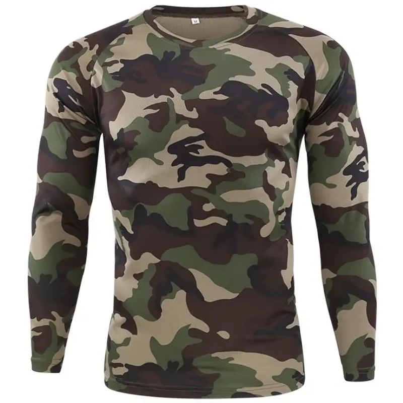 เสื้อยืดแขนยาวลายพรางสำหรับผู้ - Outdoor Hunting Prints บทวิจารณ์และราคา