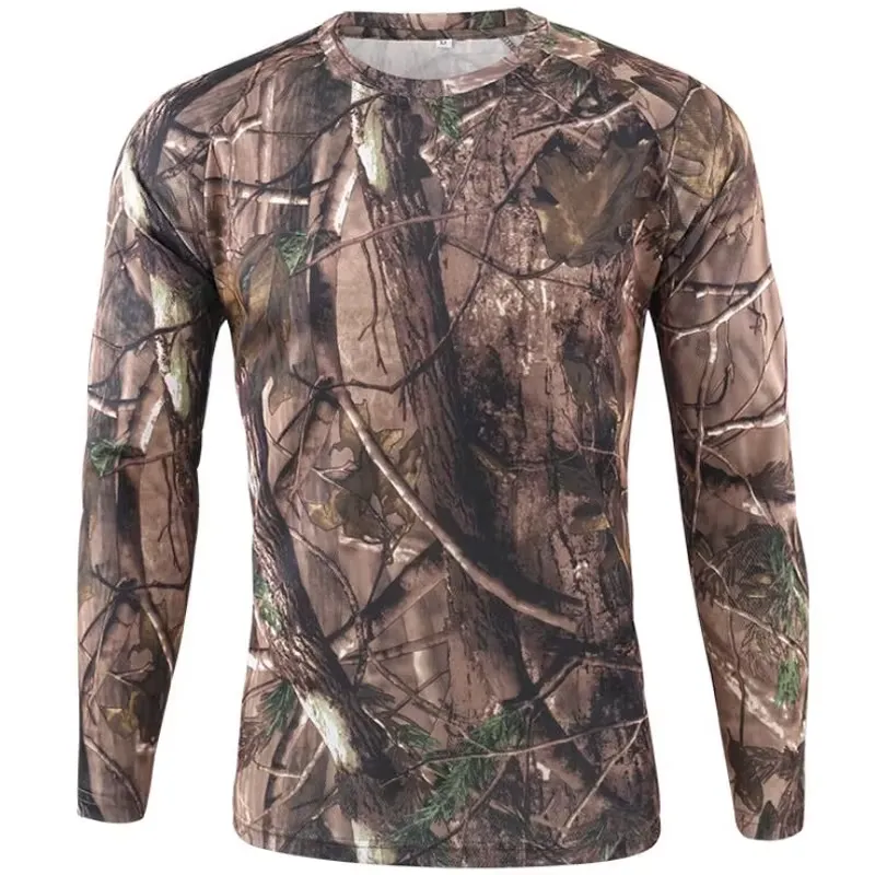 เสื้อยืดแขนยาวลายพรางสำหรับผู้ - Outdoor Hunting Prints บทวิจารณ์และราคา