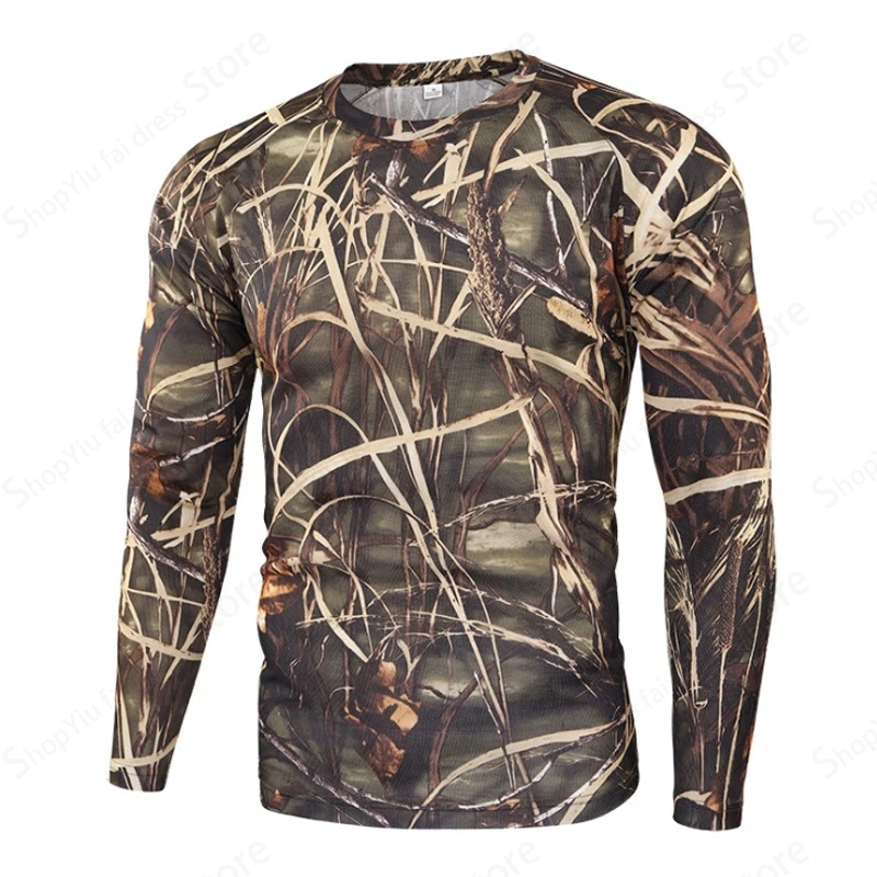 เสื้อยืดแขนยาวลายพรางสำหรับผู้ - Outdoor Hunting Prints บทวิจารณ์และราคา